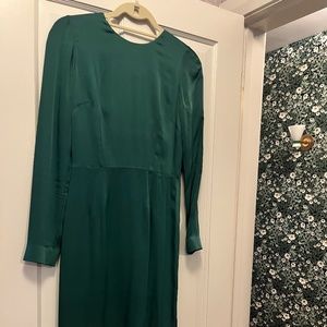 Acne Studios green silk dress